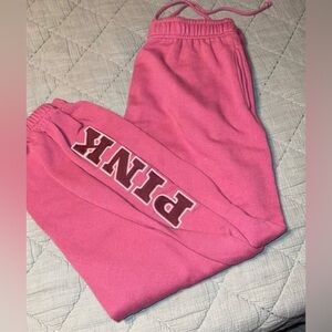Pink brand sweatpants. New size small
